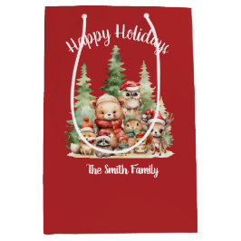 RUSTIKCHRISTMAS HOLZTIERE MITTLERE GESCHENKTÜTE