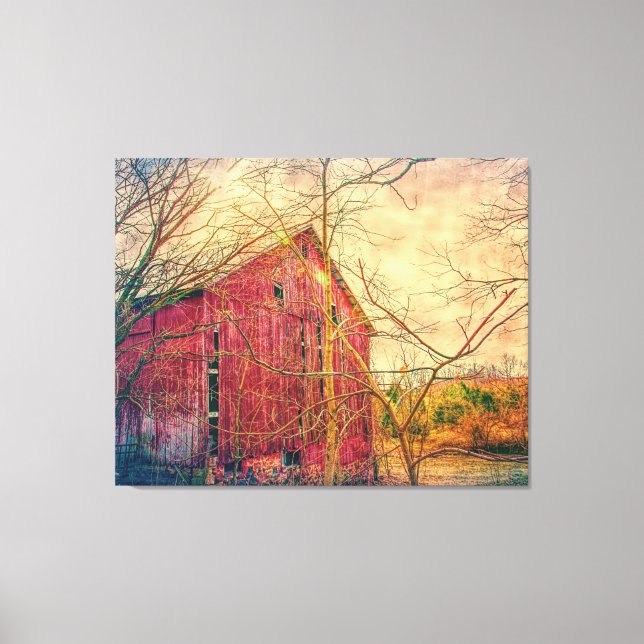 RUSTIKDRUCK AUF 3-PANEL-LEINWAND LEINWANDDRUCK (Vorderseite)