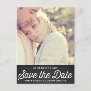 RUSTIKKARTE   FOTO SAVE THE DATE POSTCARD ANKÜNDIGUNGSPOSTKARTE