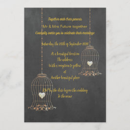 RUSTIKKETTENKALKBOARD WEDD CUSTOM EINLADUNG