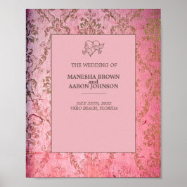 RUSTIKPINK - Hochzeitplakat Poster