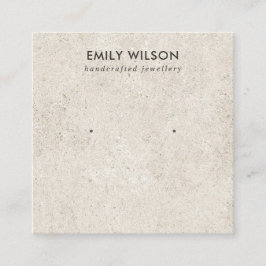 RUSTISCH AUS WEISSEM STUCKSTUD ERINNERUNGSANZEIGE QUADRATISCHE VISITENKARTE