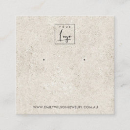 RUSTISCH AUS WEISSEM STUCKSTUD ERINNERUNGSANZEIGE QUADRATISCHE VISITENKARTE