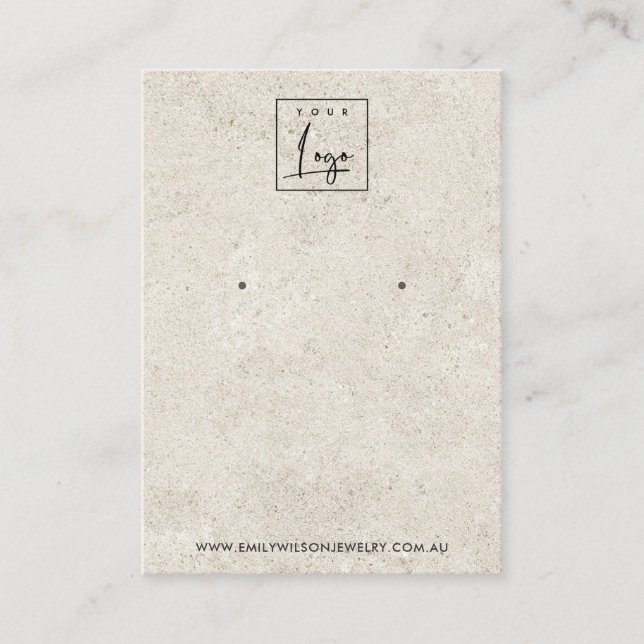 RUSTISCH AUS WEISSEM STUCKSTUD ERINNERUNGSANZEIGE VISITENKARTE (Vorderseite)