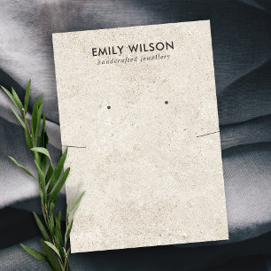 RUSTISCH AUS WEISSER STUCCO NEKLACE EARRING DISPLA VISITENKARTE