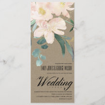 RUSTISCH BLUSH KRAFT BLLORAL BUNCH WATERCOLOR WEDD