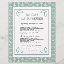 Rustische Blätter Support Group Newsletter Flyer