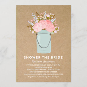 RUSTISCHE BLUME    BRIDAL SHOWER EINLADUNG