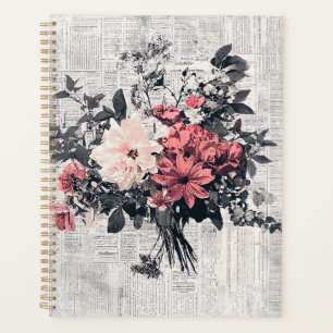 Rustische Blume und Kalligraphie - Braunpapier 5 Planer