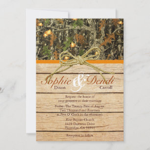 Rustische Camouflage Hochzeitseinladung Einladung