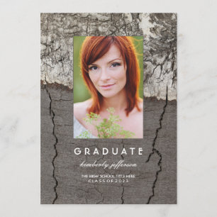 Rustische Foto Graduation Party und Ankündigung