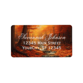 Rustische Herbstlaub Autumn Custom Address Labels Adressaufkleber