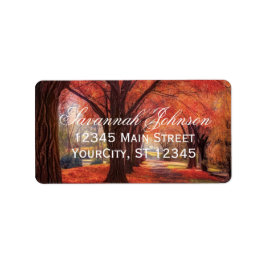 Rustische Herbstlaub Autumn Custom Address Labels Adressaufkleber