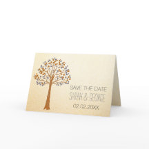 Rustische Hochzeit im Herbst Save the Date Einladu