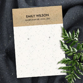 RUSTISCHE KERAMIK TERRACOTTA TEXTURE EARRING DISPL VISITENKARTE