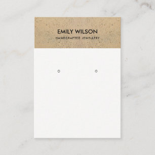 RUSTISCHE KERAMIK TERRACOTTA TEXTURE EARRING DISPL VISITENKARTE