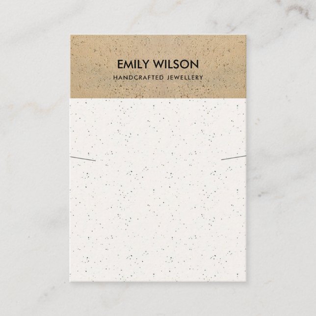 RUSTISCHE KERAMIK TERRACOTTA TEXTURE NECKLACE DISP VISITENKARTE (Vorderseite)