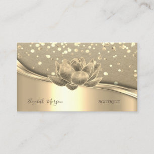 Rustische Kraft, Gold Confetti, Gold Lotus Visitenkarte