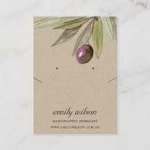 RUSTISCHE KRAFT OLIVENFAUNA EARRING NECKLACE DISPL