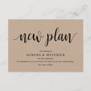 Rustische Kraft, Schwarz, Hochzeitstag, bearbeitba Begleitkarte