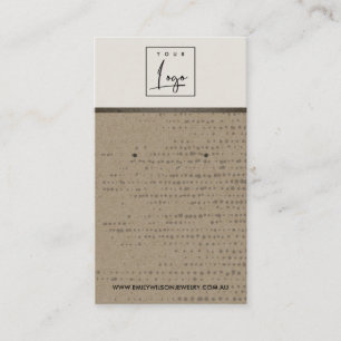 RUSTISCHE KRAFT WHITE DOTS STUDIEREN ERFAHRUNGSKAR VISITENKARTE