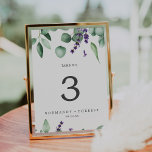 Rustische Lavendel und Eukalyptus-Tischnummer Tischnummer<br><div class="desc">Diese rustikale Lavendel- und Eukalyptus-Tischnummer ist ideal für eine gemütliche und elegante Hochzeit im Freien. Das Blumendesign zeichnet sich durch Aquarelleukalyptus-Blätter und Grünpflanzen mit lila Wildblumen aus. Die Karte druckt auf der Vorder- und Rückseite (beidseitig). Fügen Sie jede Tischnummer,  die Sie benötigen,  einzeln in Ihren Warenkorb.</div>