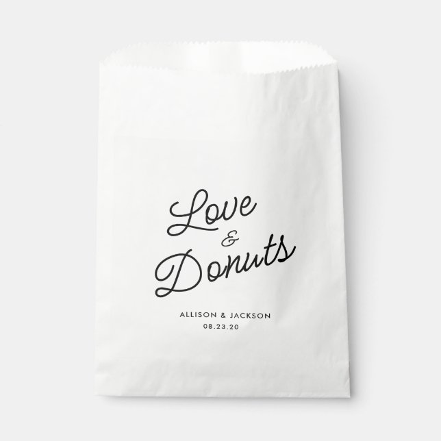 Rustische Liebe und Donuts Hochzeiten Donuts Gefal Geschenktütchen (Vorderseite)