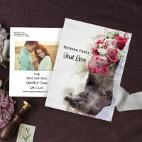 Rustische Rose Cowboy Boots Wasserfarbe Save the D