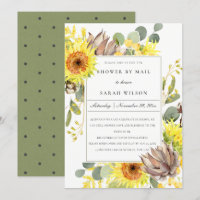 RUSTISCHE SONNENBLUMENDUSCHE EUCALYPTUS MIT MAIL