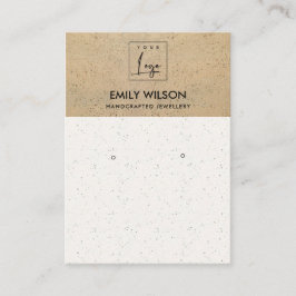 RUSTISCHE TERRAKTISCHE TEXTURE-LOGO-OHRENANZEIGE VISITENKARTE