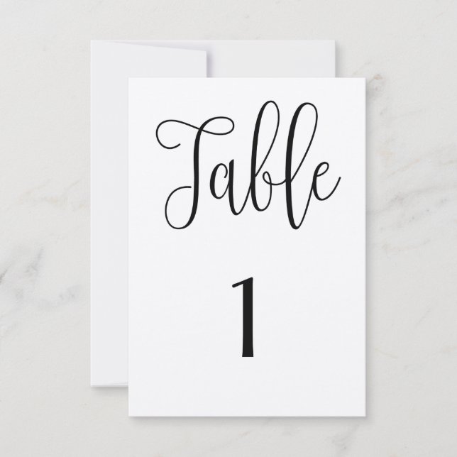 Rustische Tischnummer Moderne Hochzeit (Vorderseite)