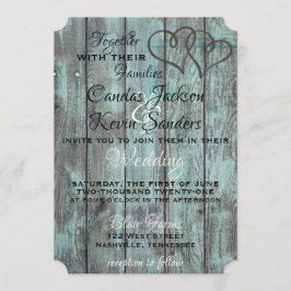 RUSTISCHE TURQUOISE WEDD INVITE EINLADUNG
