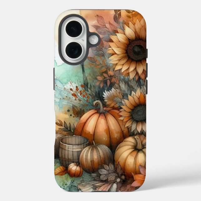 RUSTISCHE WASSERFALLSZENE MIT PUMPKINEN Case-Mate iPhone HÜLLE (Rückseite)
