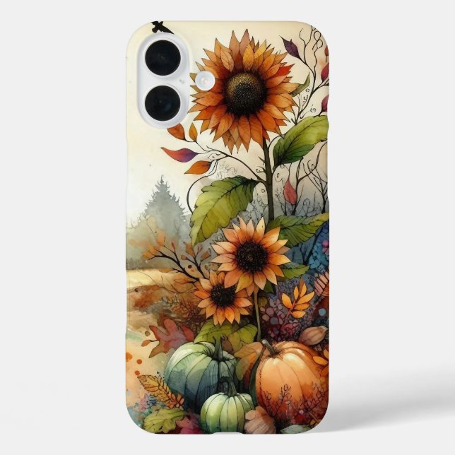 RUSTISCHE WASSERFALLSZENE MIT PUMPKINEN Case-Mate iPhone HÜLLE (Rückseite)