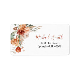 Rustische Wildblume sinkt in Liebe Babydusche Adre Adressaufkleber