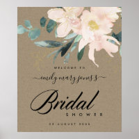 RUSTISCHES BLUSH KRAFT FLORAL BRAUTPARTY WILLKOMME