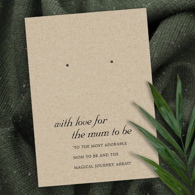 RUSTISCHES KRAFT MUM ZU GIFT EARRING DISPLAY CARD PLATZKARTE (Von Creator hochgeladen)