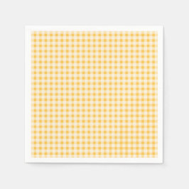 RUSTISCHES LAND YELLOW GINGHAM NAPKIN SERVIETTE