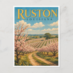 Ruston Louisiana Pfirsichplantagen GeoSaga Postkarte