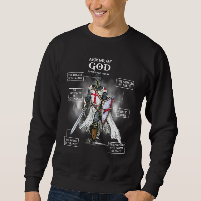 Rüstung der für religiösen Chris Coolen Verse Gott Sweatshirt (Vorderseite)