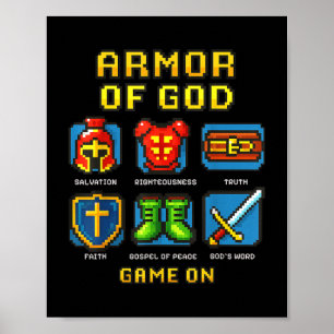 Rüstung des Christlichen Videospiels von God Pixel Poster