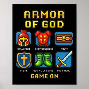Rüstung des Christlichen Videospiels von God Pixel Poster