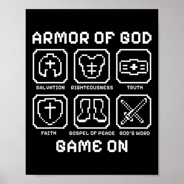 Rüstung des Christlichen Videospiels von God Pixel Poster (Vorne)