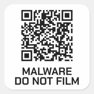 Rüstung gegen Überwachung - Malware-Warnung Quadratischer Aufkleber