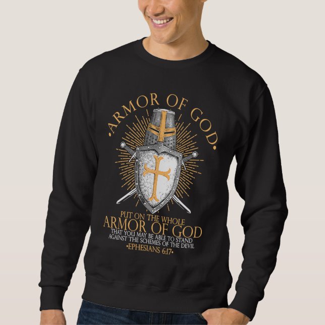 Rüstung Gottes Epheser 617 Bibelvers Christlich Sweatshirt (Vorderseite)