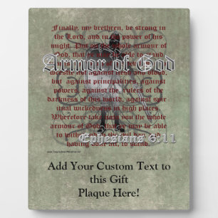 Rüstung Gottes, Ephesianer 6:10-18, Christlicher S Fotoplatte