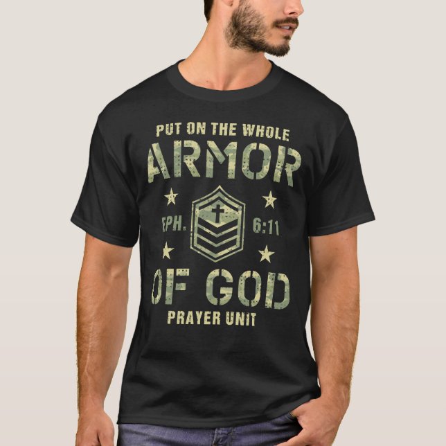 Rüstung Gottes Geschenk für Christen Religiöse Cam T-Shirt (Vorderseite)