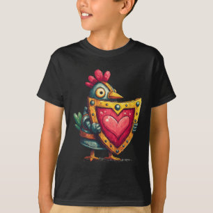 Rüstung Vogel Paladin Mit Herz Schild Liebe Protec T-Shirt