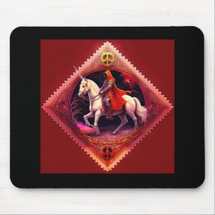 Rüstungsbeschwerde Ritter in Rotem Kapitän reiten  Mousepad