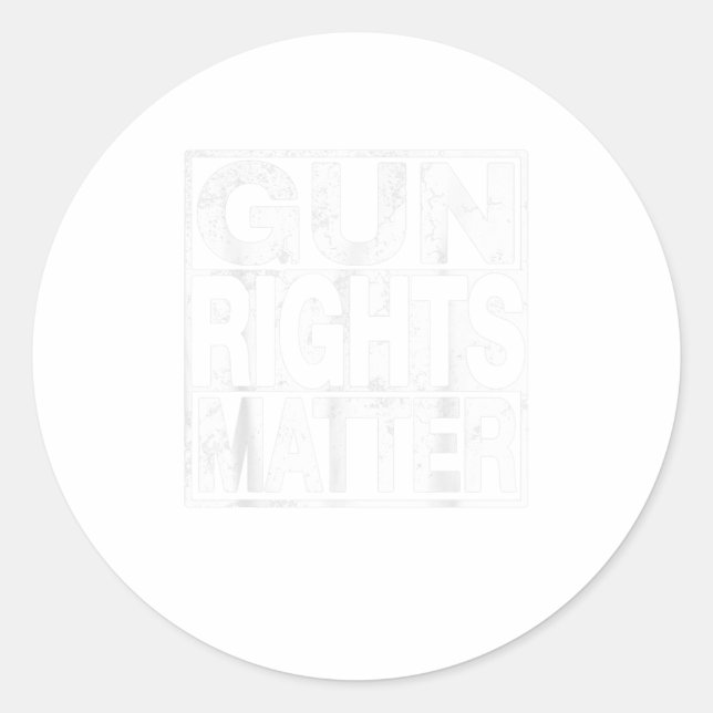 Rüstungsrechte Matter Pro Gun 2. Änderung Runder Aufkleber (Vorderseite)